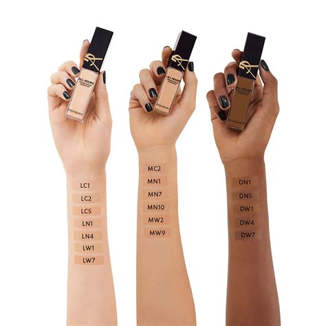 ysl all hours concealer swatches|ysl under eye concealer.